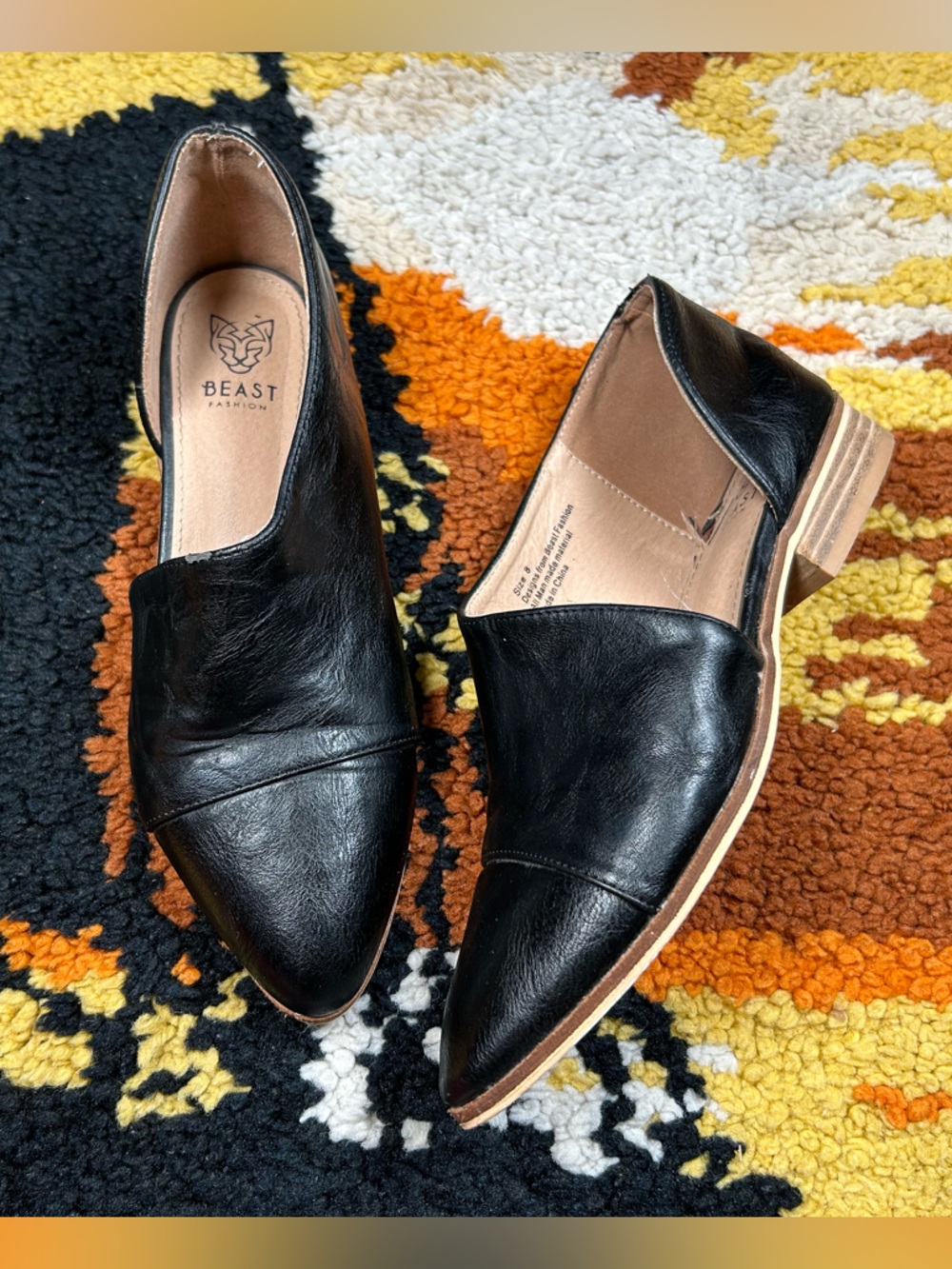 Rad, BEAST FASHION, faux leather flats!!